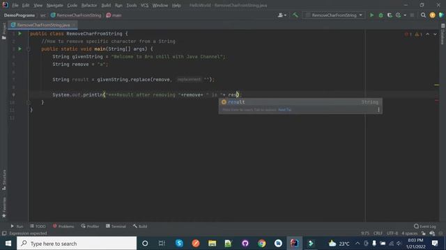 How to Remove a Char or Letter from a String in Java? смотреть онлайн