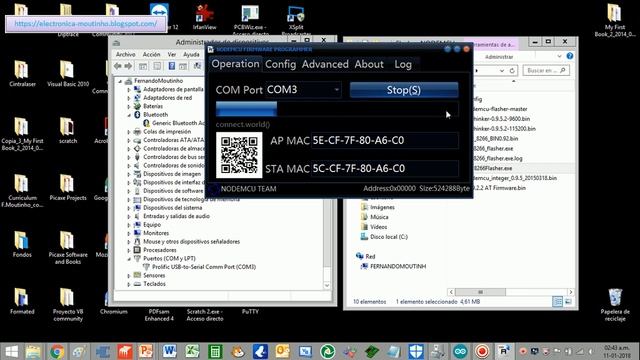 IOT Flashing ESP8266 Nodemcu Flasher firm 0 95 Práctica 1, parte 1. смотреть онлайн