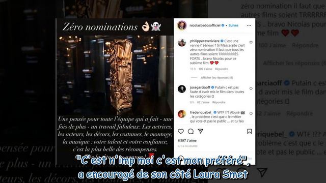 Nicolas Bedos boudé par les César 2023 : très déçu, il réagit à sa manière à l'absence de nominatio смотреть онлайн
