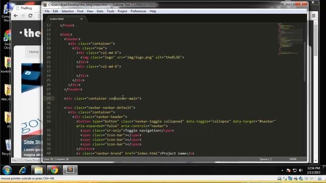 Learn how to build a Blog website using Twitter Bootstrap Part 2 смотреть онлайн