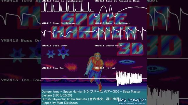 Space Harrier 3-D - Sega Master System (FM) - Hiroshi Miyauchi; Izuho Numata смотреть онлайн