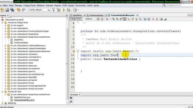 aula 4759 java seIII JUnit Test Assert assertEquals para testes de software qualidade смотреть онлайн