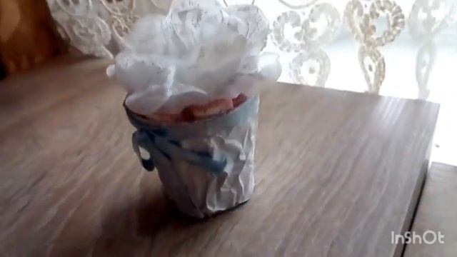 DIY Вот какая красота Переделала вазон.Дэкор вазона.remade an old flowerpot смотреть онлайн