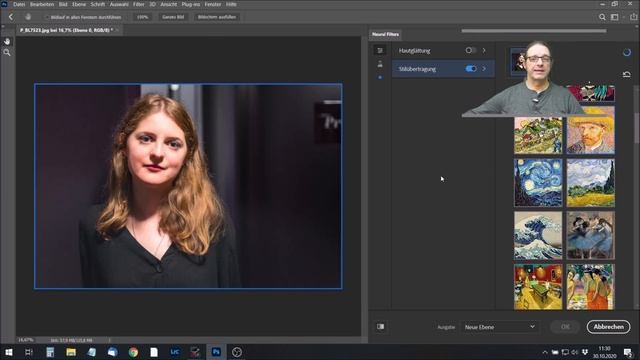Neurale Filter - Stilübertragung in Photoshop 2021 смотреть онлайн