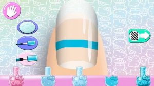 Маникюр в игре хелоу Кити . Игра Hello  kite