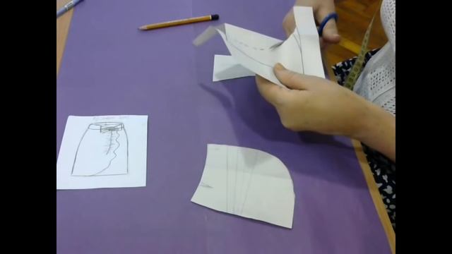Юбка с драпировкой по запаху. смотреть онлайн