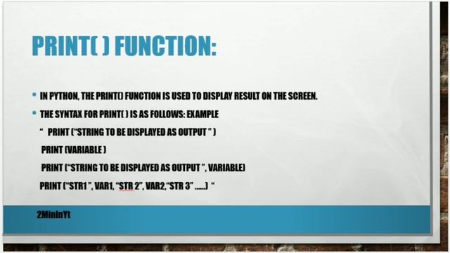 Output function in python/print()/main function/tamil смотреть онлайн