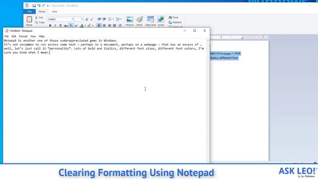 Clear Formatting Using Notepad смотреть онлайн