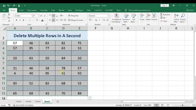How to Delete multiple Rows In Excel | same time смотреть онлайн