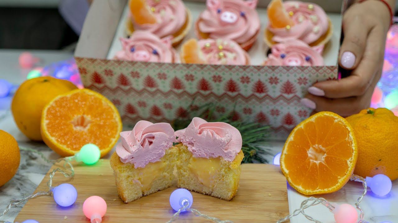 Мандариновые капкейки на Новый Год- Я - ТОРТодел! смотреть онлайн