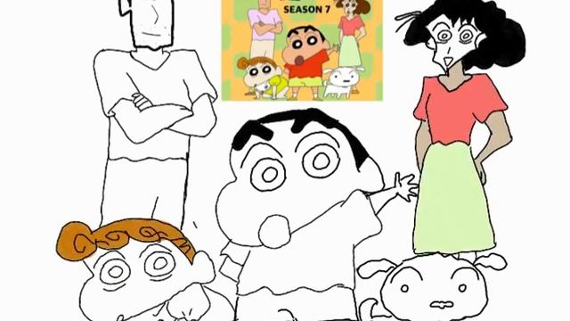 drawing shinchan and family using ibis paint. #shinchan #cartoon #video смотреть онлайн