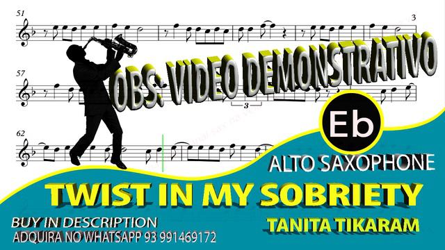 Twist In My Sobriety - Tanita Tikaram - Saxofone Alto Eb video score смотреть онлайн