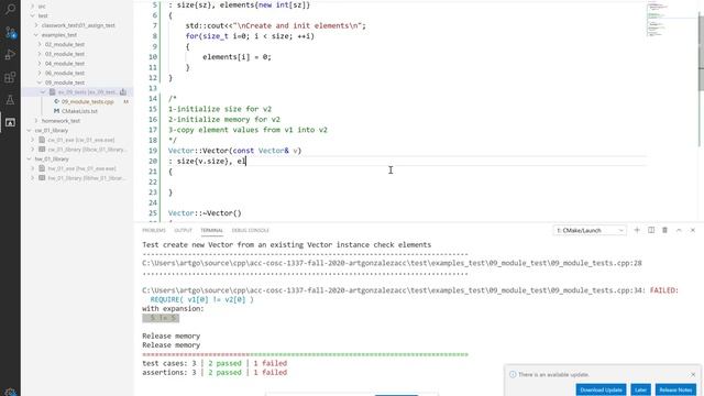 112520 COSC 1337 C++ Dynamic Memory: class constructor, destructor, copy constructor and assignment смотреть онлайн