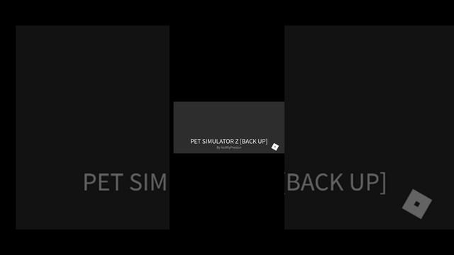 Как зайти в пет симулятор Z смотреть онлайн