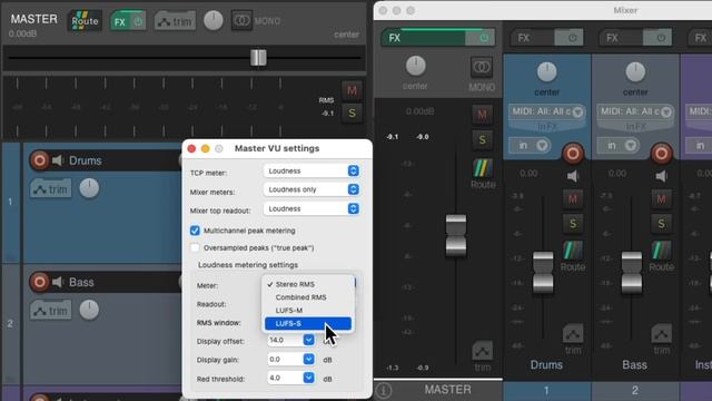 Master VU Settings in REAPER смотреть онлайн