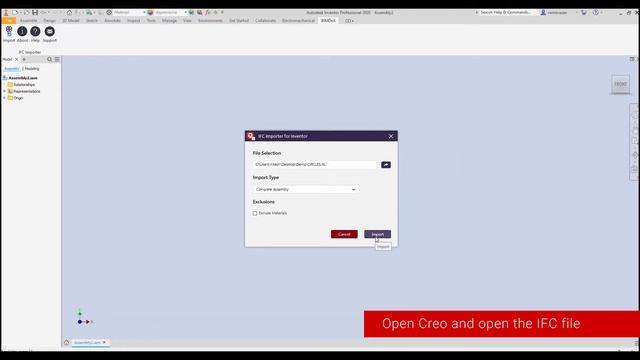 How To Import IFC File Inside Inventor | IFC To Inventor Importer Walk-through