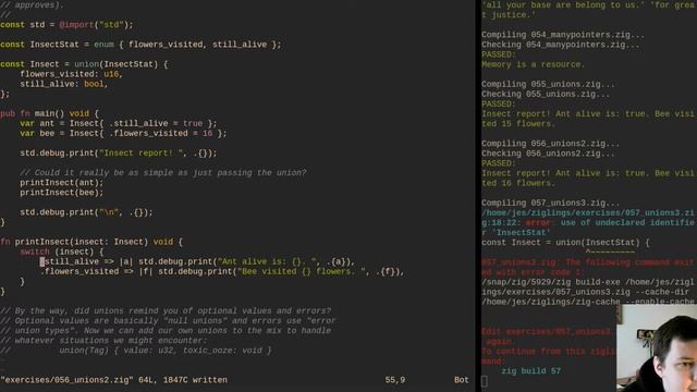 Learning Zig with Ziglings смотреть онлайн