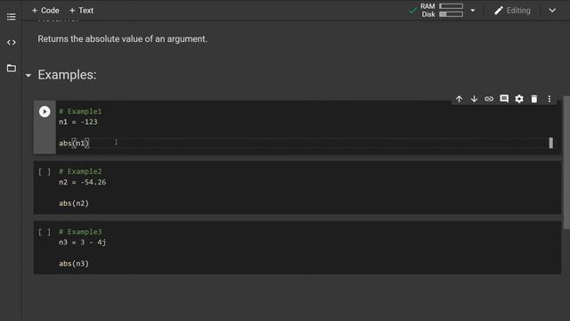 Python build-in abs() method смотреть онлайн