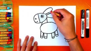 Учимся рисовать ОСЛИКА / Урок рисования для детей