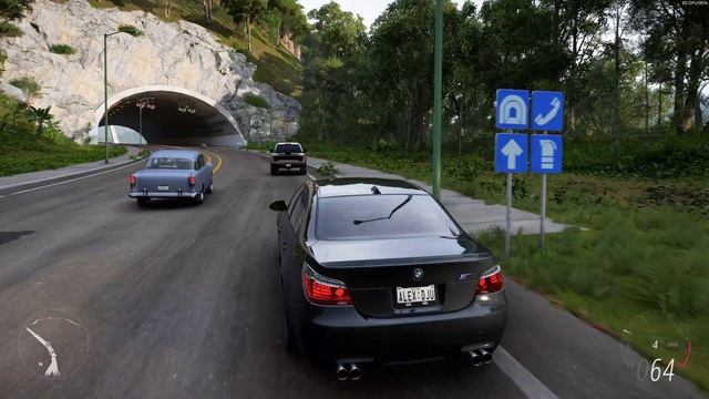 Forza Horizon 5 . BMW M5 2009 . Car Show Speed Jump Crash Test Drive . смотреть онлайн