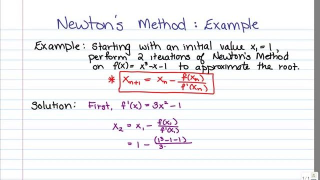 Newton's Method: Example смотреть онлайн