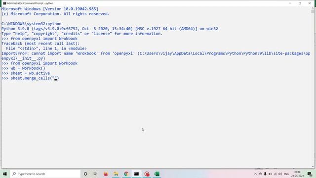7 | Merging and Un-Merging Cells in Excel Using Python | OpenPyXL Tutorial in Tamil смотреть онлайн
