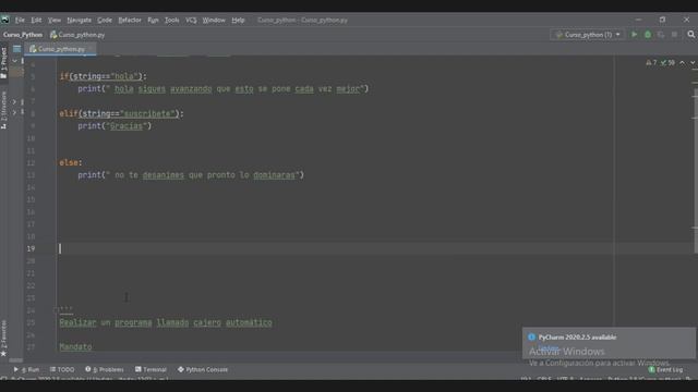 (9/20) Condicionales parte dos elif and mandato, Aprende a programar con Python. смотреть онлайн