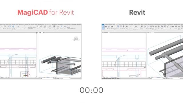 MagiCAD angle to horizontal tool - Save over 50% of the time per task смотреть онлайн