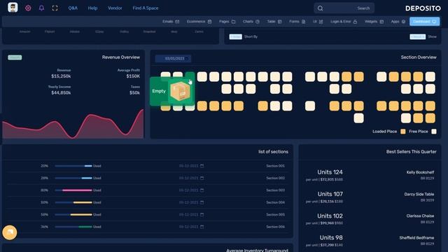 Most Popular Bootstrap Dashboard – Warehouse Deposito смотреть онлайн