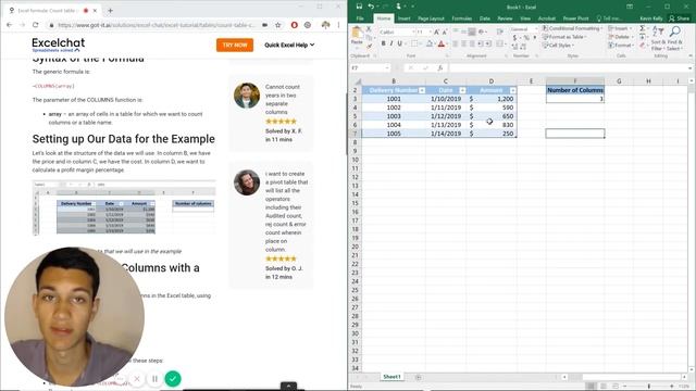 How to Count Table Columns in Excel смотреть онлайн