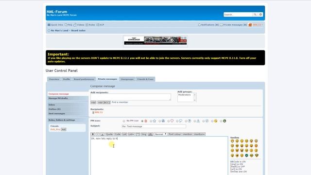 Sending a PM through PHPbb forum (NML) смотреть онлайн