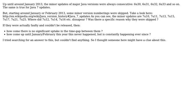 Software Engineering: Why are some minor update versions of Java skipped? смотреть онлайн