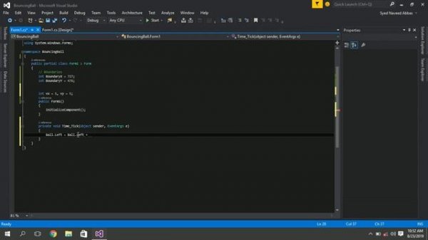 Bouncing Ball Animation In C# Windows Form App - Programming Concepts