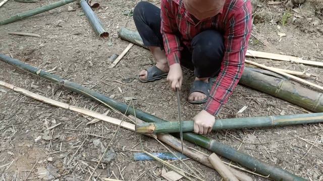The Single Mom Built A Bamboo Fence To Protect Her House And Caught Crabs For Cooking - New Life