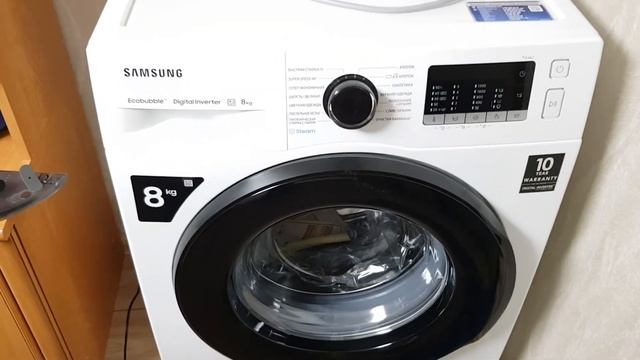 Распаковка — Стиральная машина Samsung WW80AAS26AE смотреть онлайн