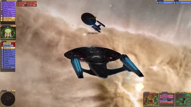 Star Trek Bridge Commander - 3 Ambassador Class Ships VS 1 Sovereign Class - Ship RAM! Battle смотреть онлайн