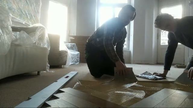 Implantation Parquet Chene Baton Rompu