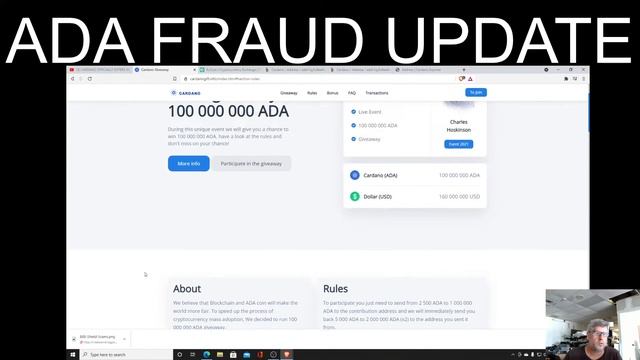Cardano ADA News - FRAUD UPDATE - WHY DO PEOPLE DO THIS? Cardano Giveaway Scam смотреть онлайн