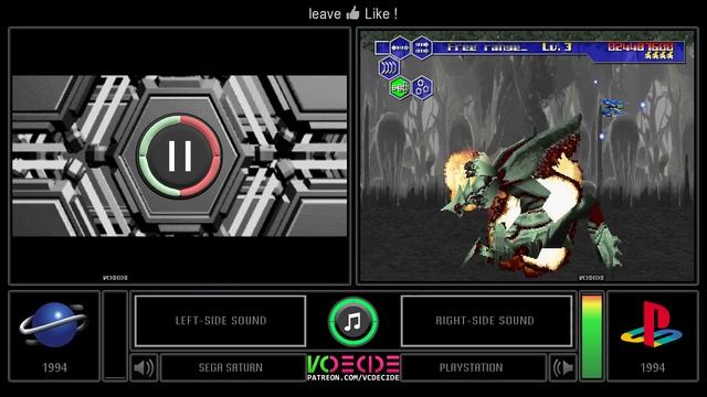 Thunder Force V (Sega Saturn vs PlayStation) Side by Side Comparison смотреть онлайн