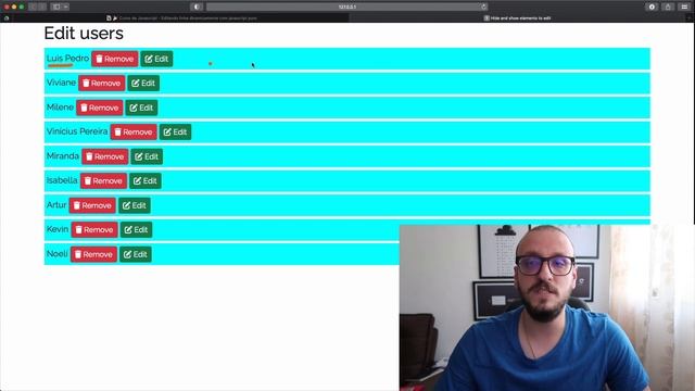 NOVO CURSO - Editando elemento na própria linha usando JAVASCRIPT PURO смотреть онлайн