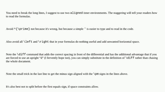 Tex: Cannot fit align environment into page even with multiline* or resizebox смотреть онлайн