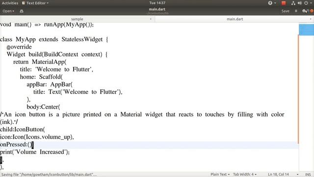 Flutter IconButton Simple Example смотреть онлайн