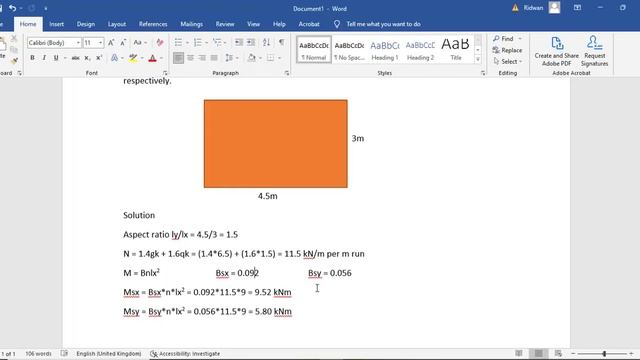 EP 4. Analysis and design of a two-way RC solid slab with RCC 11 excel spreadsheet. смотреть онлайн