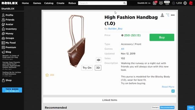 All Designer Brand Accessories On ROBLOX!!! смотреть онлайн