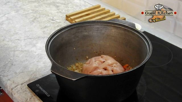 Испанская паэлья с морепродуктами и тигровыми креветками. смотреть онлайн