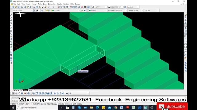 AutoCAD | How to make/Design 3D Stairs in HOME in AutoCAD Lesson 81 Engr Ilyas смотреть онлайн