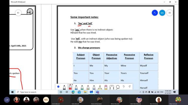 Grammar "Reported Speech" Part (1) / Ninth Grade / 2021 смотреть онлайн