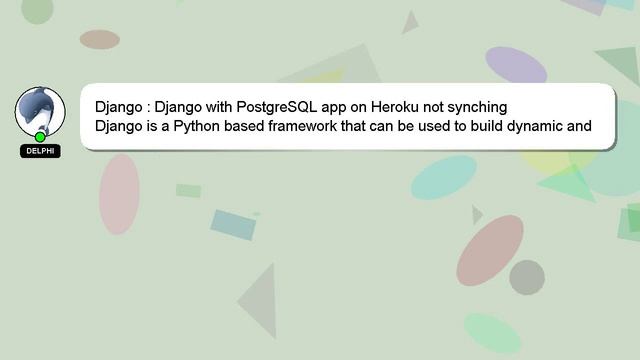Django : Django with PostgreSQL app on Heroku not synching смотреть онлайн