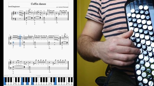 Coffin dance game Level: beginner (chromatic button accordion B-Griff version) смотреть онлайн