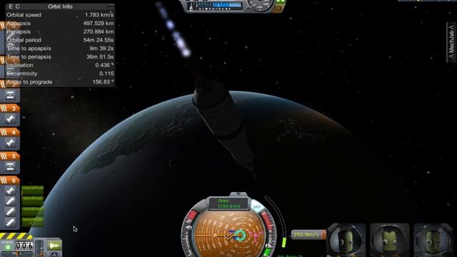KSP Gameplay: Apollo Saturn V launch, orbital injection and re-entry смотреть онлайн